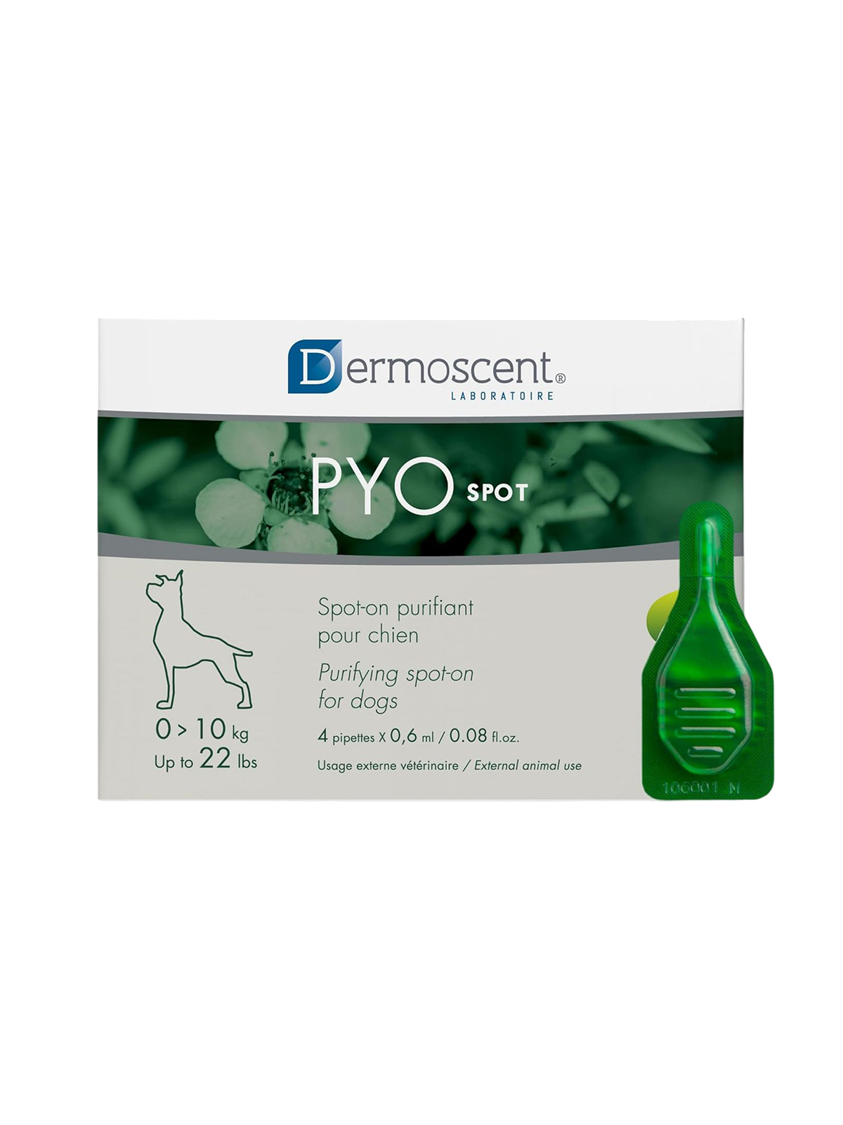 Капли для ухода за кожей для собак 0-10 кг. Dermoscent PYOspot 4*0,6 мл.