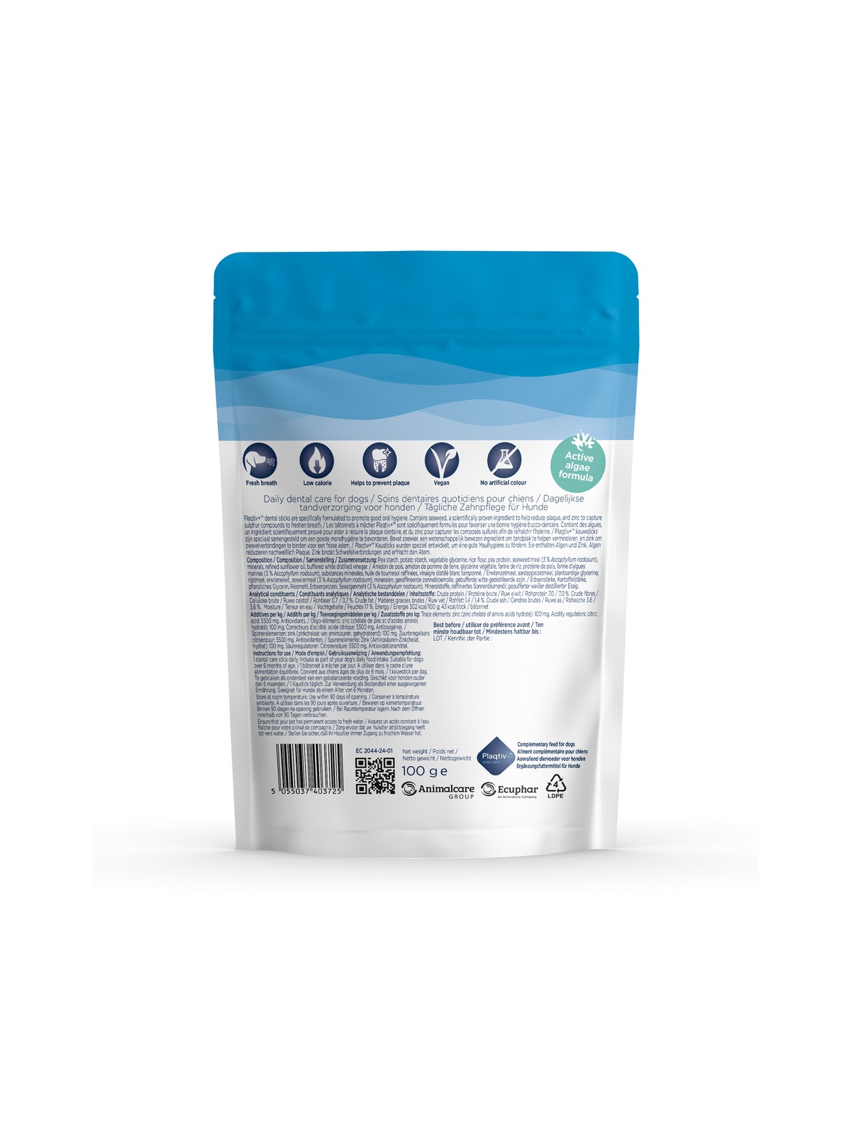 Жевательные очищающие стики Plaqtiv+ Dental Sticks для собак 5-10 кг.